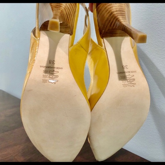 Emerson Fry | Mustard Slingback Pumps Heels 38 - Picture 3 of 8